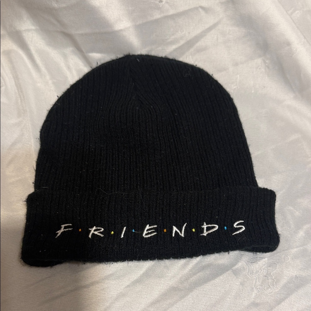 FRIENDS Black Knit Beanie